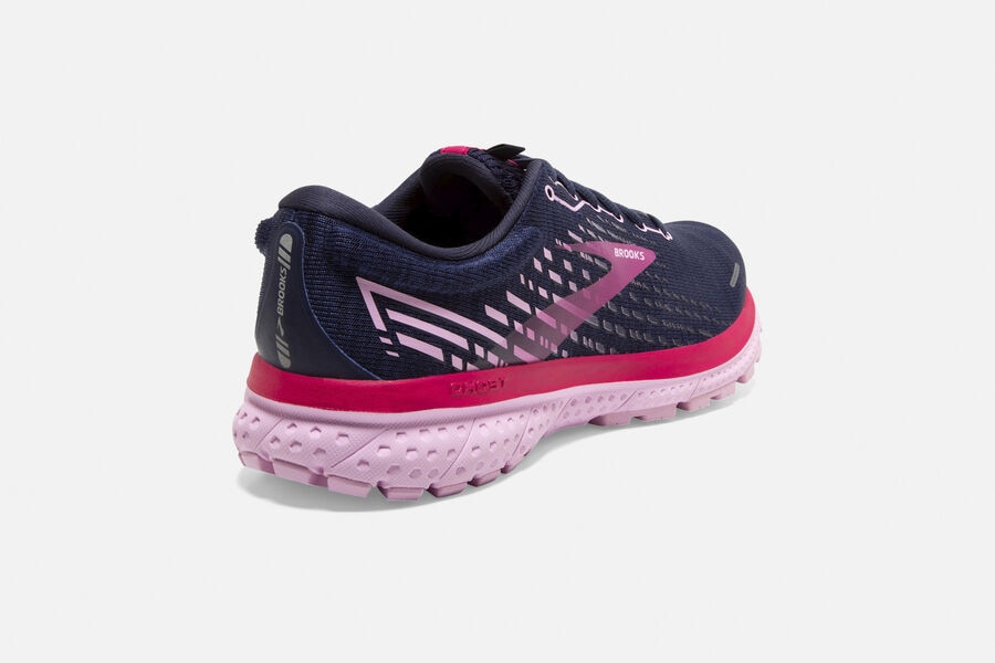 Brooks Ghost 13 Road Running Shoes - Womens - Navy/Red - BD8396571